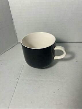Two-Tone Black Exterior White Interior Ceramic Coffee Mug Replacement